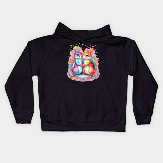 Forever in my Heart Squirrel Kids Hoodie by animegirlnft