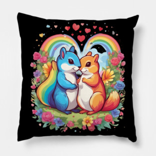Love Squirrels Pillow