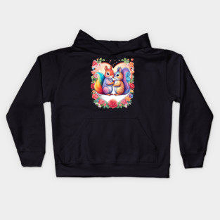 My Valentine Squirrel Kids Hoodie