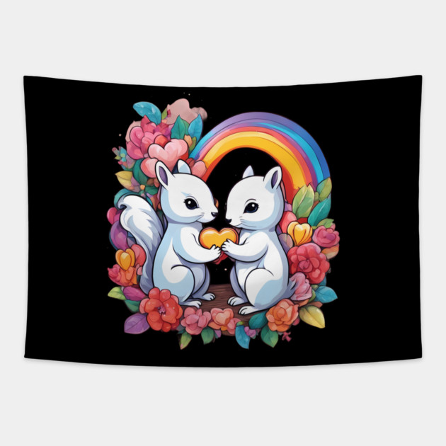 Soulmate Squirrel Tapestry by animegirlnft