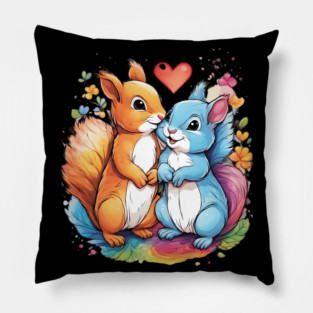 Squirrel Romance Pillow