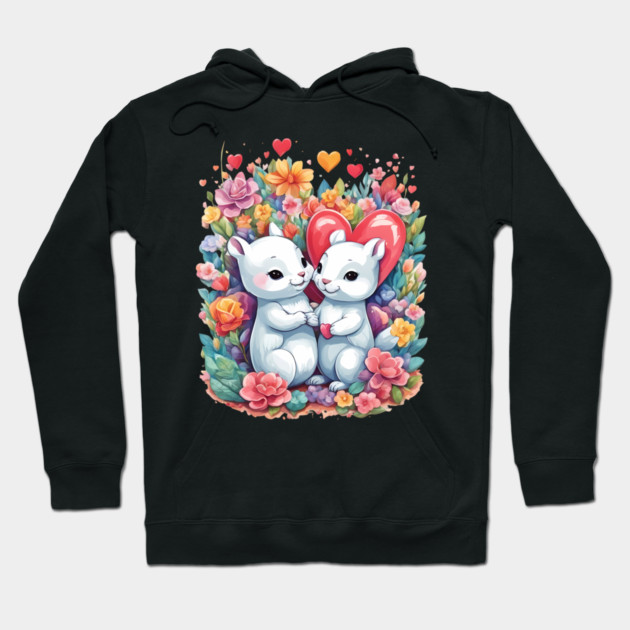 Baby Squirrel Love Hoodie by animegirlnft