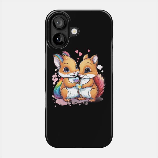 Fall in Love Squirrel Phone Case by animegirlnft