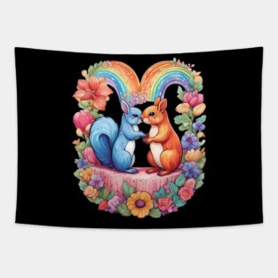 Unconditional Love Squirrel Tapestry