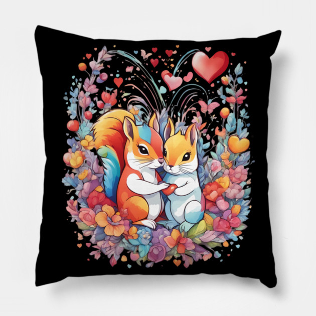 Valentine's Day Squirrel Pillow by animegirlnft