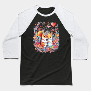 Valentine's Day Squirrel Baseball T-Shirt