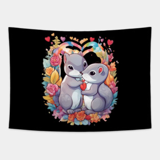 Best friends Forever Squirrel Tapestry