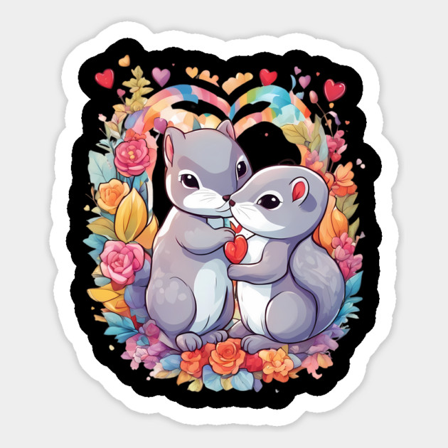 Best friends Forever Squirrel Magnet by animegirlnft