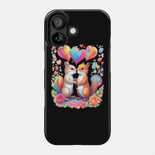Squirrel Couples Phone Case by animegirlnft