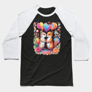 Squirrel Couples Baseball T-Shirt