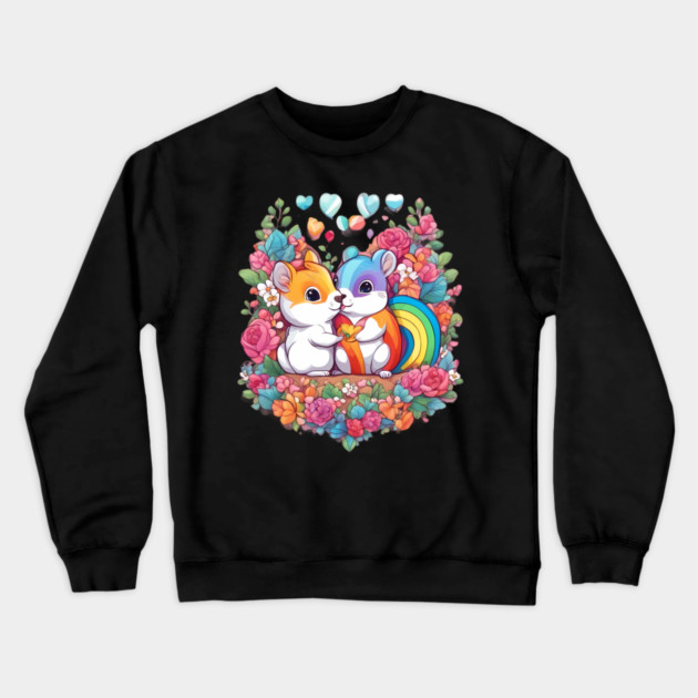 Little Baby Squirrel Crewneck Sweatshirt by animegirlnft