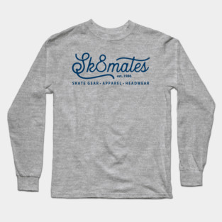 Sk8mates Vintage Logo Design Est 1986 Back Printed Design Long Sleeve T-Shirt
