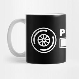 'Pitting...Please Wait' Motorsport Pitstop Design Mug
