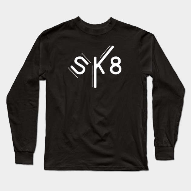 SK8 Vintage Modern Inspired Design Long Sleeve T-Shirt by Timeless Chaos