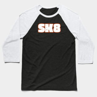 SK8 Fat Vintage Inspired Design Baseball T-Shirt