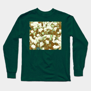Distressed Wild Jasmine Digital Art Long Sleeve T-Shirt