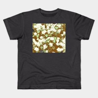 Distressed Wild Jasmine Digital Art Kids T-Shirt