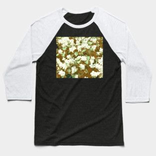 Distressed Wild Jasmine Digital Art Baseball T-Shirt