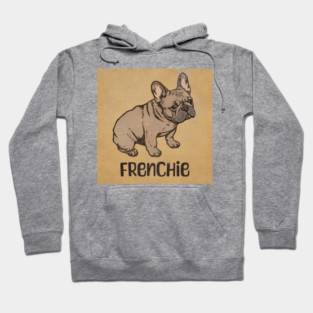 Vintaged Distressed Retro French Bulldog Hoodie