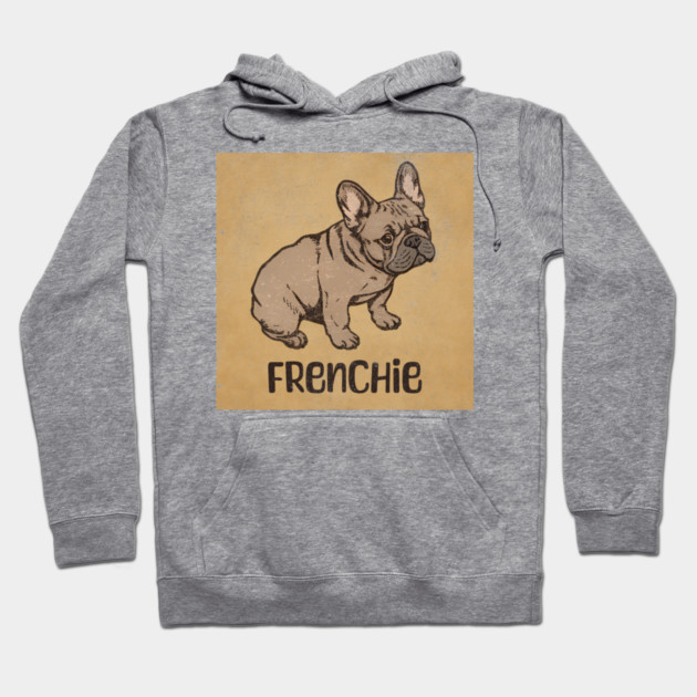 Vintaged Distressed Retro French Bulldog Hoodie by DonWillisJrArt