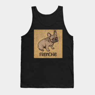 Vintaged Distressed Retro French Bulldog Tank Top