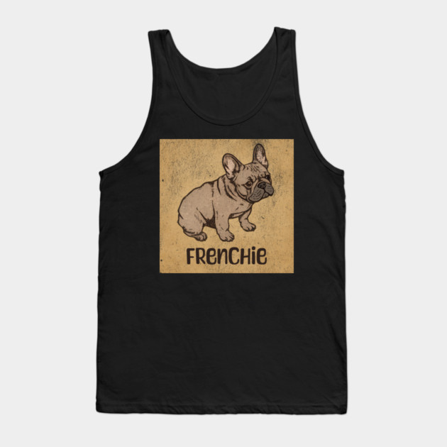Vintaged Distressed Retro French Bulldog Tank Top by DonWillisJrArt
