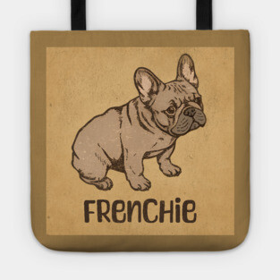 Vintaged Distressed Retro French Bulldog Tote