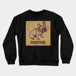 Vintaged Distressed Retro French Bulldog Crewneck Sweatshirt