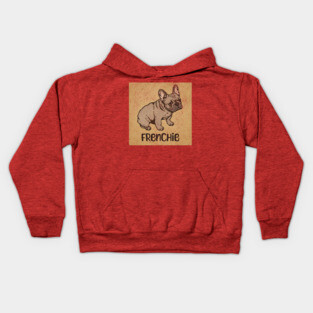 Vintaged Distressed Retro French Bulldog Kids Hoodie