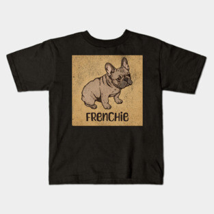 Vintaged Distressed Retro French Bulldog Kids T-Shirt