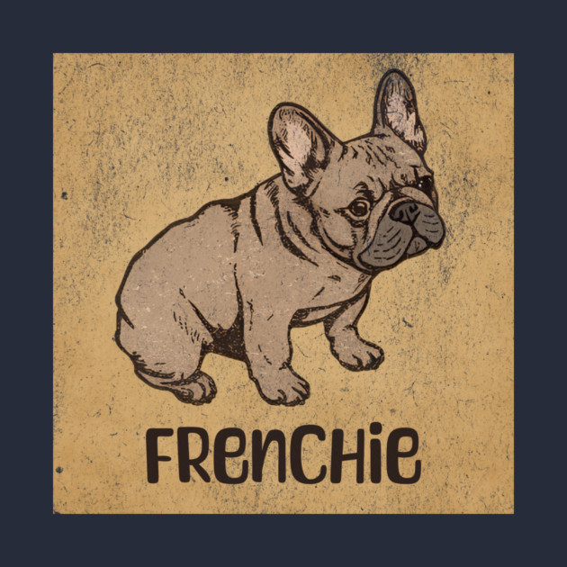 Vintaged Distressed Retro French Bulldog by DonWillisJrArt