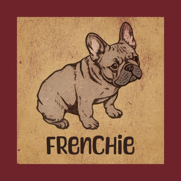 Vintaged Distressed Retro French Bulldog by DonWillisJrArt