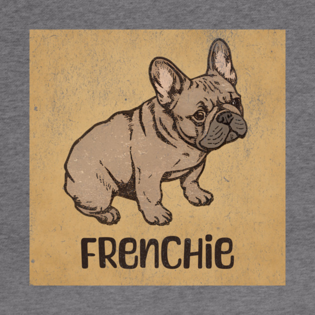 Vintaged Distressed Retro French Bulldog by DonWillisJrArt