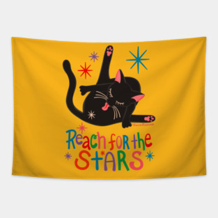 Reach For The Stars - Funny Cat Butt Tapestry
