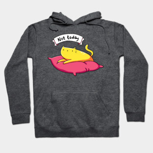 Not Today Cat Hoodie