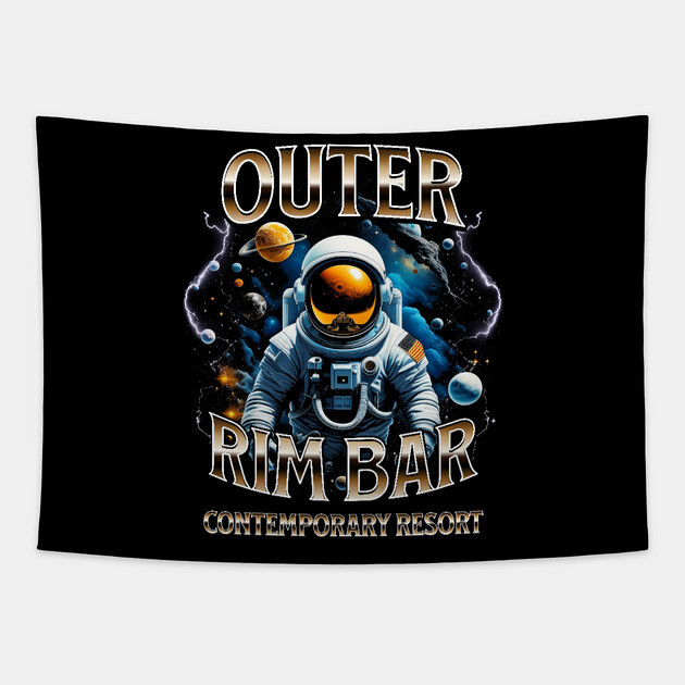 Outer Rim Bar and Lounge Contemporary Resort Florida Orlando Tapestry by Joaddo