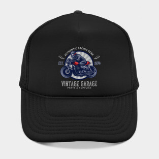 Vintage Garage Racing Gear Motorcycle Design Hat