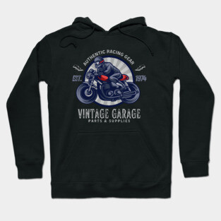 Vintage Garage Racing Gear Motorcycle Design Hoodie