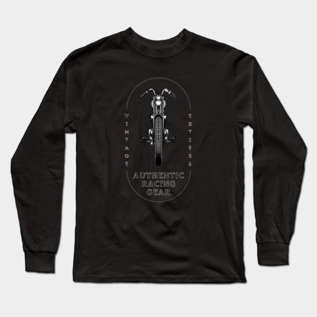 Authentic Racing Gear Motorcycle Design Long Sleeve T-Shirt by Timeless Chaos