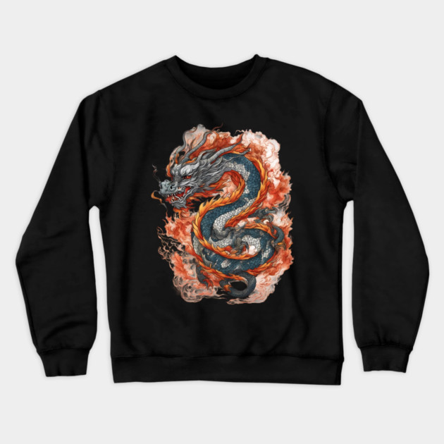 Chinese Dragon Crewneck Sweatshirt by animegirlnft