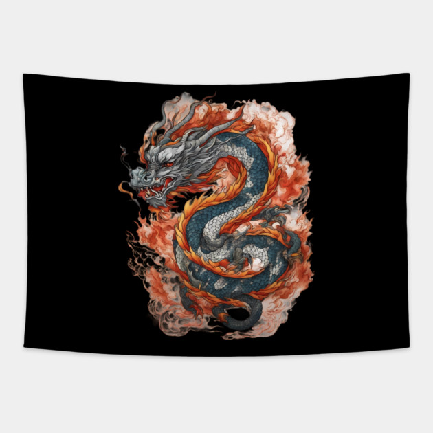 Chinese Dragon Tapestry by animegirlnft