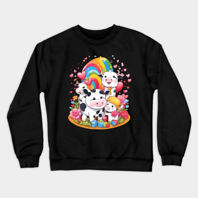 Love Cow Crewneck Sweatshirt by animegirlnft