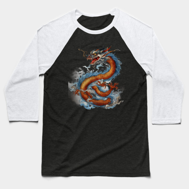 Dragon Drawing Baseball T-Shirt by animegirlnft