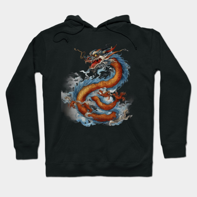 Dragon Drawing Hoodie by animegirlnft