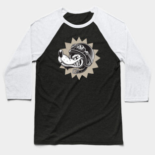Rebel Dog Motorcycle Design Baseball T-Shirt