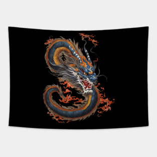 Fire Breathing Dragon Tapestry