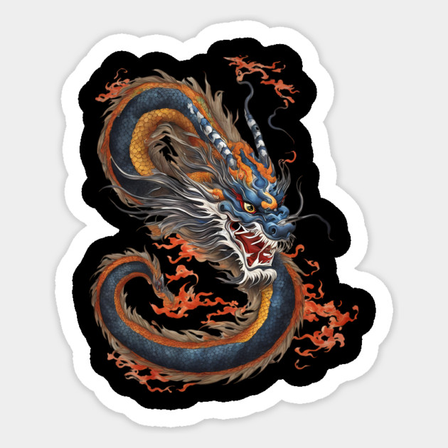Fire Breathing Dragon Sticker by animegirlnft