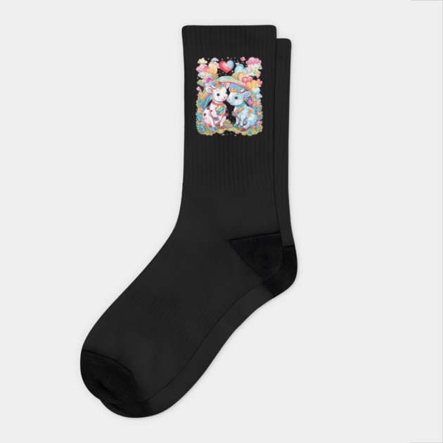 Rainbow Lover Cow Socks by animegirlnft
