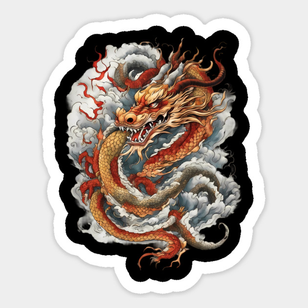 Flying Dragon Sticker by animegirlnft