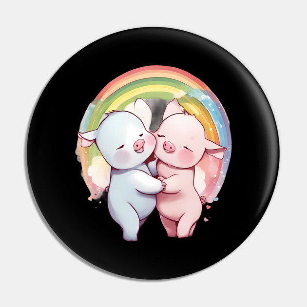 Best Friends Forever Pig Pin by animegirlnft